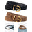 Women Waist Belt Trendy Casual Lady Adjustable Belt for Jeans Dress Trousers Black