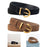 Women Waist Belt Trendy Casual Lady Adjustable Belt for Jeans Dress Trousers Black