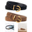 Women Waist Belt Trendy Casual Lady Adjustable Belt for Jeans Dress Trousers Black