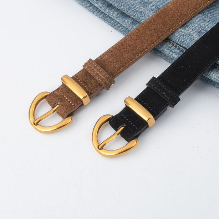 Women Waist Belt Trendy Casual Lady Adjustable Belt for Jeans Dress Trousers Black