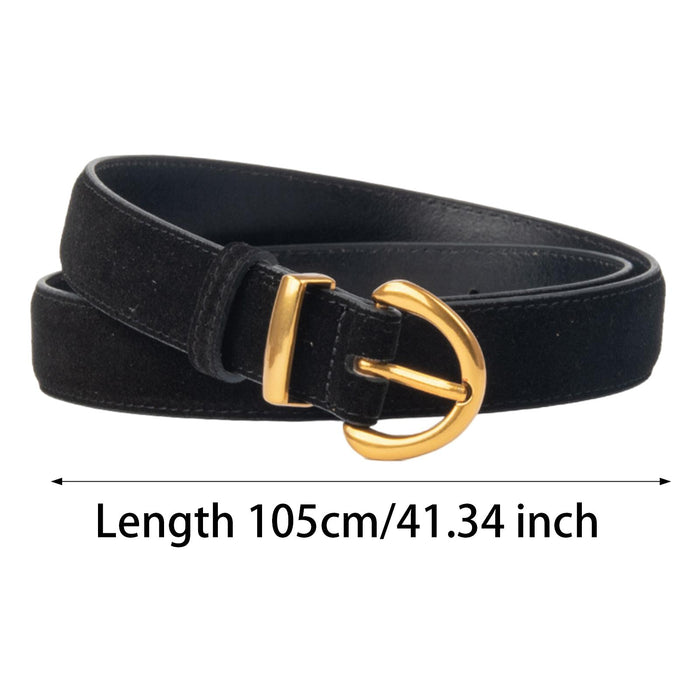 Women Waist Belt Trendy Casual Lady Adjustable Belt for Jeans Dress Trousers Black