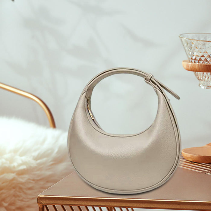 Shoulder Bag for Women Elegant PU Leather Tote Handbag for Everyday Shopping Khaki