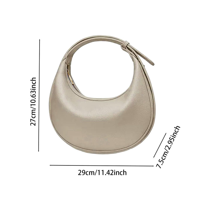 Shoulder Bag for Women Elegant PU Leather Tote Handbag for Everyday Shopping Khaki