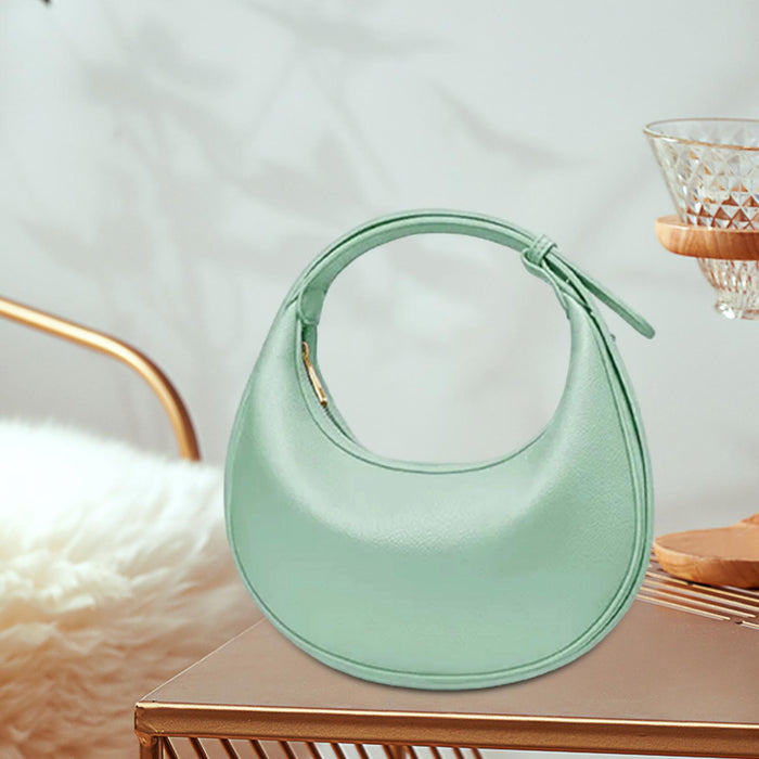 Shoulder Bag for Women Elegant PU Leather Tote Handbag for Everyday Shopping Green