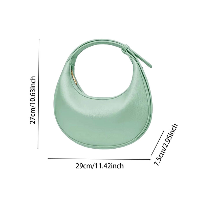 Shoulder Bag for Women Elegant PU Leather Tote Handbag for Everyday Shopping Green