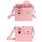 Water Bottle Bag Satchel Trendy Adjustable Strap Casual Water Bottle Carrier Pink