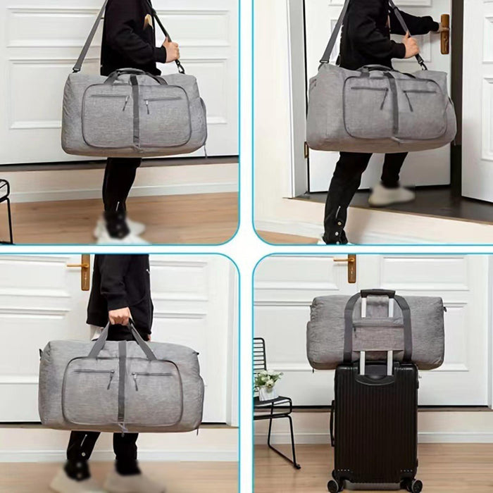 Carry on Bag Lightweight Tote over Night Bag for Business Travelling Camping Gray