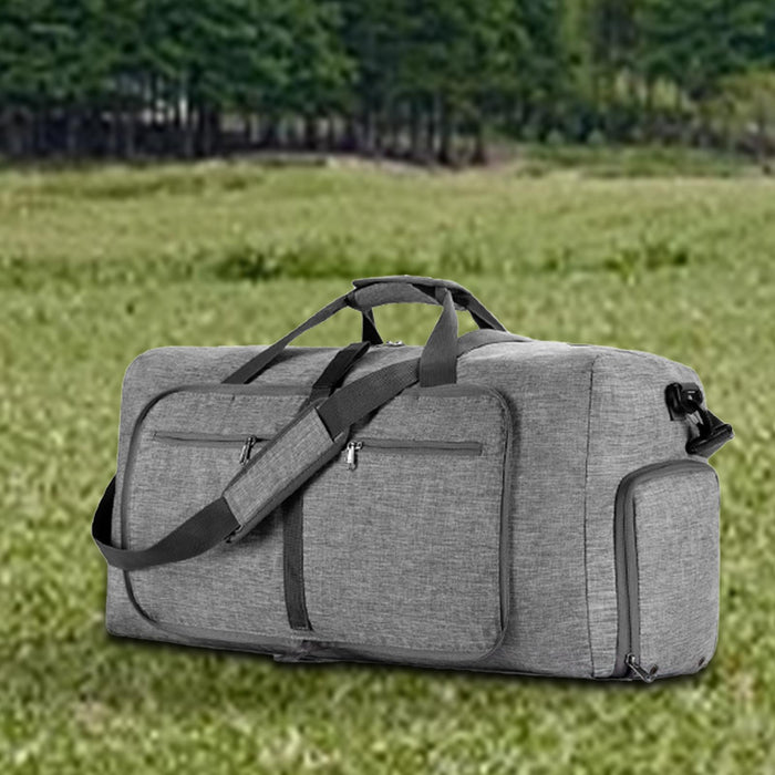 Carry on Bag Lightweight Tote over Night Bag for Business Travelling Camping Gray