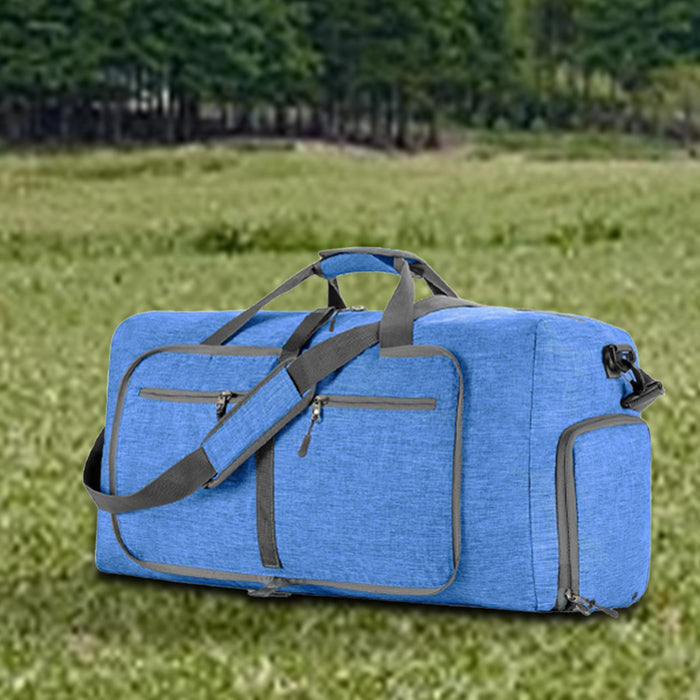 Carry on Bag Lightweight Tote over Night Bag for Business Travelling Camping Blue