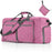 Carry on Bag Lightweight Tote over Night Bag for Business Travelling Camping Pink