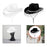 Women Cowboy Hat Casual Adults with Adjustable Chin Strap Sun Protection Hat White