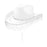 Women Cowboy Hat Casual Adults with Adjustable Chin Strap Sun Protection Hat White