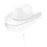 Women Cowboy Hat Casual Adults with Adjustable Chin Strap Sun Protection Hat White