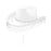 Women Cowboy Hat Casual Adults with Adjustable Chin Strap Sun Protection Hat White