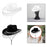 Women Cowboy Hat Casual Adults with Adjustable Chin Strap Sun Protection Hat White