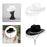 Women Cowboy Hat Casual Adults with Adjustable Chin Strap Sun Protection Hat White