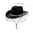 Women Cowboy Hat Casual Adults with Adjustable Chin Strap Sun Protection Hat Black