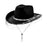 Women Cowboy Hat Casual Adults with Adjustable Chin Strap Sun Protection Hat Black