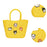 Beach Hole Bag Waterproof Travel Bag Handbag Summer Portable Shopping Basket Yellow