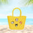 Beach Hole Bag Waterproof Travel Bag Handbag Summer Portable Shopping Basket Yellow