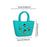 Beach Hole Bag Waterproof Travel Bag Handbag Summer Portable Shopping Basket Green