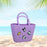 Beach Hole Bag Waterproof Travel Bag Handbag Summer Portable Shopping Basket Violet