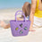 Beach Hole Bag Waterproof Travel Bag Handbag Summer Portable Shopping Basket Violet