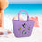 Beach Hole Bag Waterproof Travel Bag Handbag Summer Portable Shopping Basket Violet