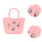 Beach Hole Bag Waterproof Travel Bag Handbag Summer Portable Shopping Basket Pink Red