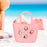 Beach Hole Bag Waterproof Travel Bag Handbag Summer Portable Shopping Basket Pink Red