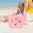 Beach Hole Bag Waterproof Travel Bag Handbag Summer Portable Shopping Basket Pink Red