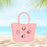 Beach Hole Bag Waterproof Travel Bag Handbag Summer Portable Shopping Basket Pink Red