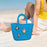 Beach Hole Bag Waterproof Travel Bag Handbag Summer Portable Shopping Basket Blue