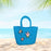 Beach Hole Bag Waterproof Travel Bag Handbag Summer Portable Shopping Basket Blue