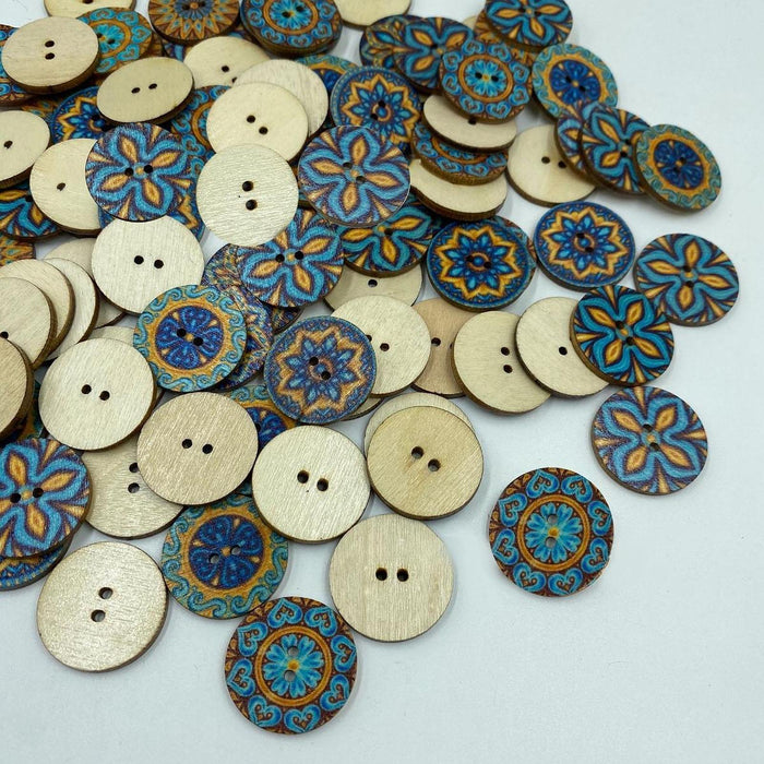 100Pcs Mixed Buttons Supplies Flat Buttons for Garments DIY Projects Clothes