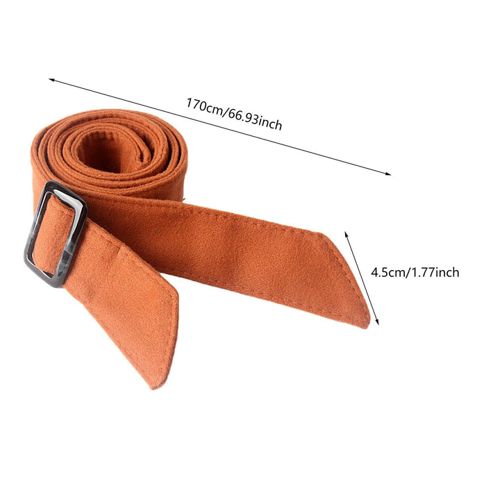 Women Wool Overcoat Waist Belt Wide Waist Belt for Jacket Commuting Sweaters Brown