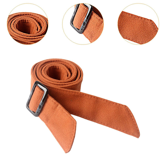 Women Wool Overcoat Waist Belt Wide Waist Belt for Jacket Commuting Sweaters Brown