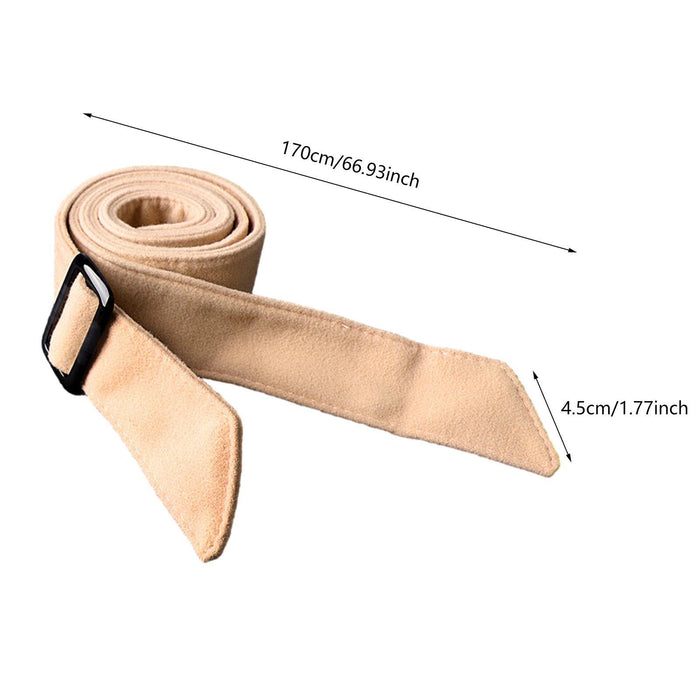 Women Wool Overcoat Waist Belt Wide Waist Belt for Jacket Commuting Sweaters Apricot