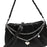 Women Shoulder Bag Elegant Pouch Underarm Bag for Outdoor Commuting Birthday Black