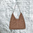 Woven Shoulder Bag Foldable Casual Summer Beach Tote for Beach Vacation Trip Khaki