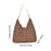 Woven Shoulder Bag Foldable Casual Summer Beach Tote for Beach Vacation Trip Khaki