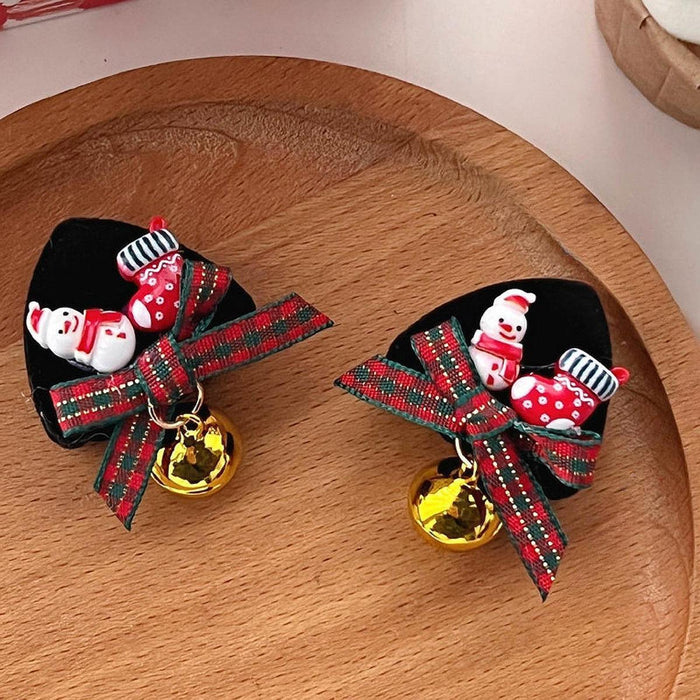 2 Pieces Christmas Hair Clips Women Hairpins for Halloween Party Fancy Dress Snowman