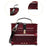 Women Piano Box Shaped Handbag Trendy Crossbody Bag for Summer Dating Travel Red