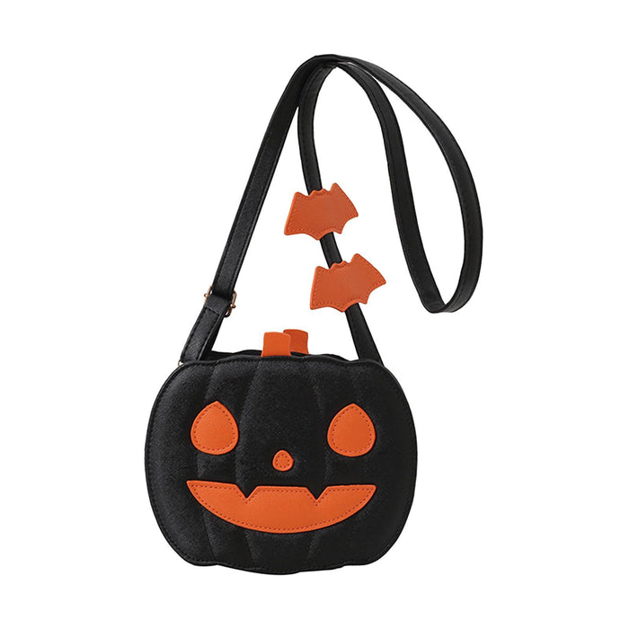 Pumpkin Crossbody Bag Cartoon Versatile Bag Purse for Shopping Casual Travel Smiling Face