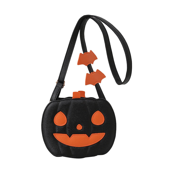 Pumpkin Crossbody Bag Cartoon Versatile Bag Purse for Shopping Casual Travel Smiling Face