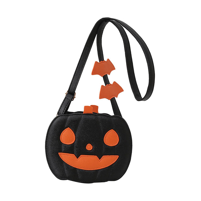 Pumpkin Crossbody Bag Cartoon Versatile Bag Purse for Shopping Casual Travel Smiling Face