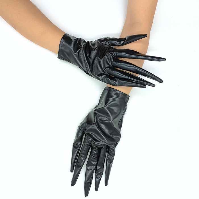 Short Gloves Breathable Anti Slip Cosplay Gloves for Dancewear Evening Women