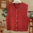 Women Knit Cardigan Vest Button Waistcoat for Commuting Indoor Office Red