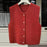 Women Knit Cardigan Vest Button Waistcoat for Commuting Indoor Office Red