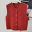 Women Knit Cardigan Vest Button Waistcoat for Commuting Indoor Office Red